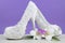 Wedding theme white floral bridal shoes