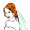 Wedding time. portrait of bride in dress Vector