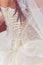 Wedding white dress with lace