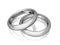 Wedding - White Golden Rings