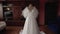 Wedding white lush beautiful dress with train, sequins, lace and fatin