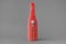 Wedding wine bottle Decorated with velvet in coral color