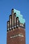 Weddingtower, Fuenffingerturm at Mathildenhoehe Darmstadt against blue sky