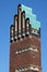 Weddingtower, Fuenffingerturm at Mathildenhoehe Darmstadt against blue sky