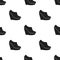 Wedge booties icon in black style isolated on white background. Shoes pattern stock vector illustration.