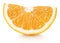 Wedge of orange citrus fruit isolated on white