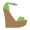 wedge sandals illustration