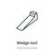 Wedge tool outline vector icon. Thin line black wedge tool icon, flat vector simple element illustration from editable