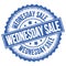 WEDNESDAY SALE text on blue round stamp sign