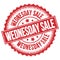 WEDNESDAY SALE text on red round stamp sign