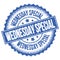 WEDNESDAY SPECIAL text on blue round stamp sign