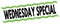 WEDNESDAY SPECIAL text on green-black lines stamp sign