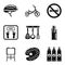 Wee icons set, simple style