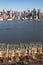 Weehawken New Jersey Riverfront with a Row of Townhouses and a Midtown Manhattan New York City Skyline View