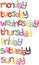 Week Days Text Clip Art