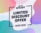 Weekend Limited Discount Offer Typography Banner. Great Sale at Special Rate for Potential Customer. Buy Present for Friend