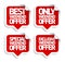 Weekend offer speech bubbles stickers.