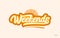 weekends orange color word text logo icon