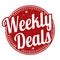 Weekly deals sign or stamp