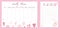 Weekly planner and to do list template. Romantic letterhead with hearts. A holiday gift for Valentines Day. Vector set