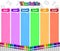 Weekly schedule or to do list timetable, with colorful crayon illustration template.