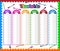 Weekly schedule or to do list timetable, with colorful crayon illustration template.