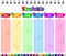 Weekly schedule or to do list timetable, with colorful crayon illustration template.