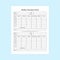 Weekly timesheet log book KDP interior. Business and office employee time management journal template. KDP interior notebook.