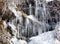 Weeping wall in Smoky Mountains covered in ice