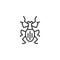 Weevil pests line icon