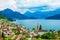 Weggis town on Lake Lucerne