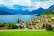 Weggis town on Lake Lucerne