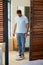 Weigh yourself every day. Shot of a young man weighing himself on a scale in his bathroom.