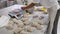 Weighing Bread Dough on Industrial Bakery Scales