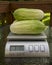 Weighing Produce For At The Farmers Market