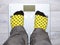 Weighing scales, weight, feet, socks, health