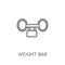 Weight bar linear icon. Modern outline Weight bar logo concept o