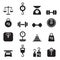 Weight icon set