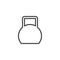 Weight, kettle bell line icon