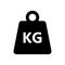 Weight kilogram icon on white background