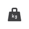 Weight kilogram vector icon