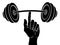 Weight Lifting Hand Finger Holding Barbell Concept