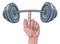 Weight Lifting Hand Finger Holding Barbell Concept