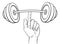 Weight Lifting Hand Finger Holding Barbell Concept