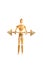 Weight lifting wooden manikin