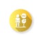 Weight limit yellow flat design long shadow glyph icon