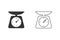 Weight line icon set vector. scale icon vector