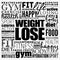 Weight Lose word cloud collage, health concept background