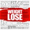 Weight Lose word cloud collage, health concept background
