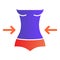 Weight loss flat icon. Fitness color icons in trendy flat style. Female figure gradient style design, designed for web